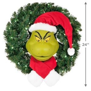 Dr. Seuss's How the Grinch Stole Christmas The Grinch Wreath Light & Sound